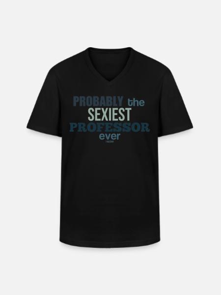 Sexy professor funny - Men's V-Neck T-Shirt - black
