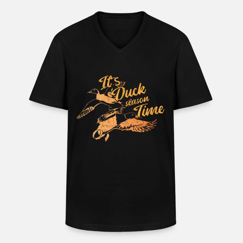 Ente Enten Geschenk - Männer-T-Shirt mit V-Ausschnitt - Schwarz