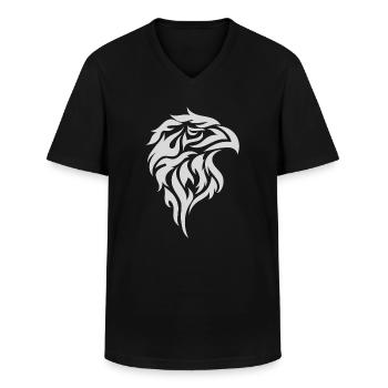 Falke - Männer-T-Shirt mit V-Ausschnitt - Schwarz - Vorne - AI Model Male 178 dark (178cm)