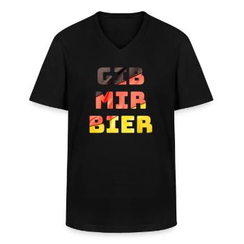 Bier Deutschland Flagge Urlaub Geschenk - Männer-T-Shirt mit V-Ausschnitt - Schwarz - Vorne - AI Model Male 178 dark (178cm)