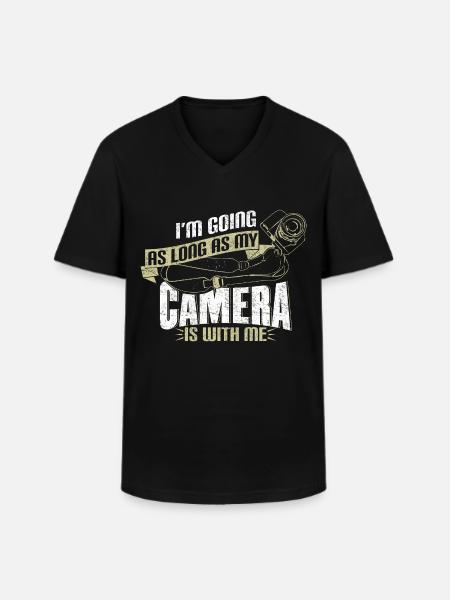 Photographer Camera Gift - Men's V-Neck T-Shirt - black