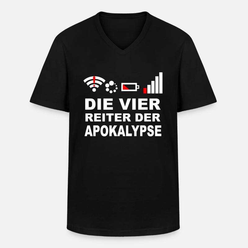 Reiter der APOKALYPSE - Männer-T-Shirt mit V-Ausschnitt - Schwarz