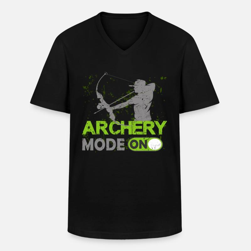 Archery Mode Bogenschießen Geschenk - Männer-T-Shirt mit V-Ausschnitt - Schwarz