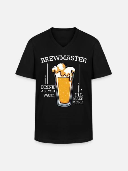 brew beer - Men's V-Neck T-Shirt - black