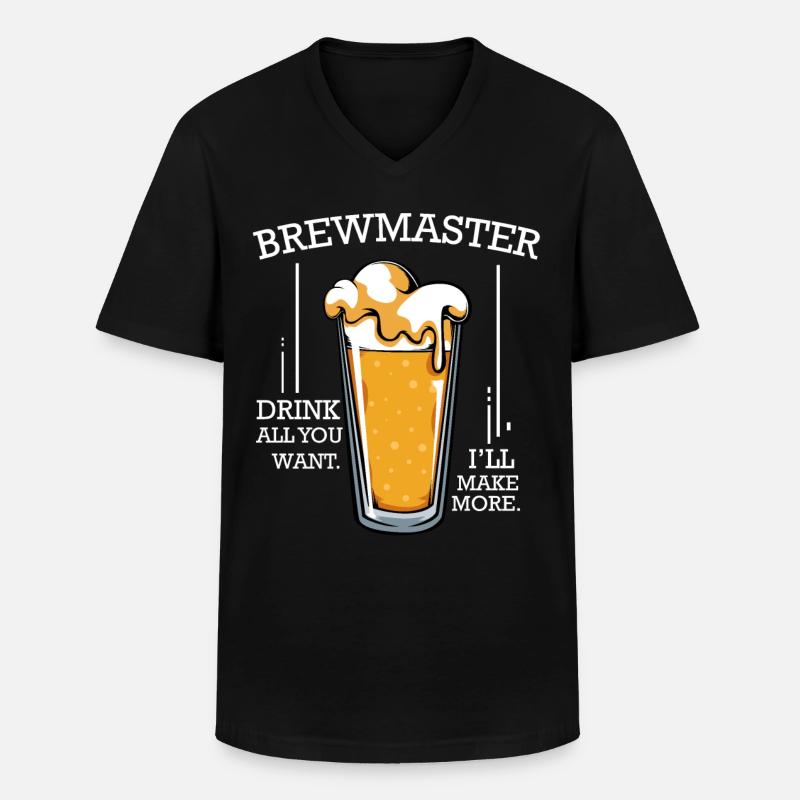 brew beer - Men's V-Neck T-Shirt - black