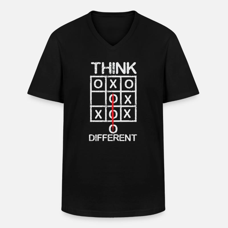 Think different - Männer-T-Shirt mit V-Ausschnitt - Schwarz