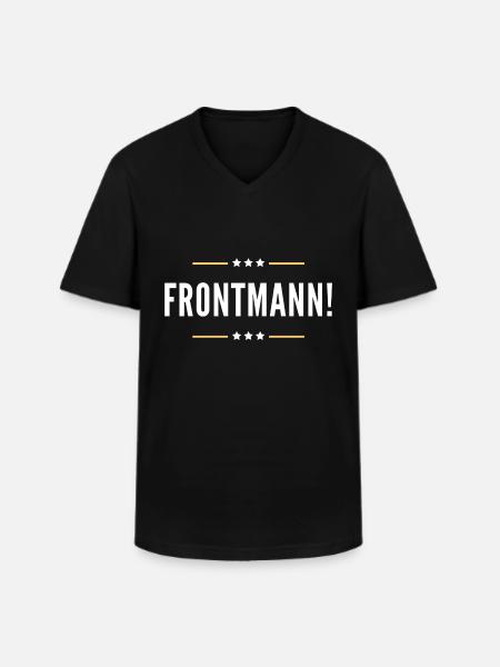 Frontmann - Männer-T-Shirt mit V-Ausschnitt - Schwarz
