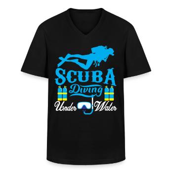 Scuba Diving - Männer-T-Shirt mit V-Ausschnitt - Schwarz - Vorne - AI Model Male 178 dark (178cm)