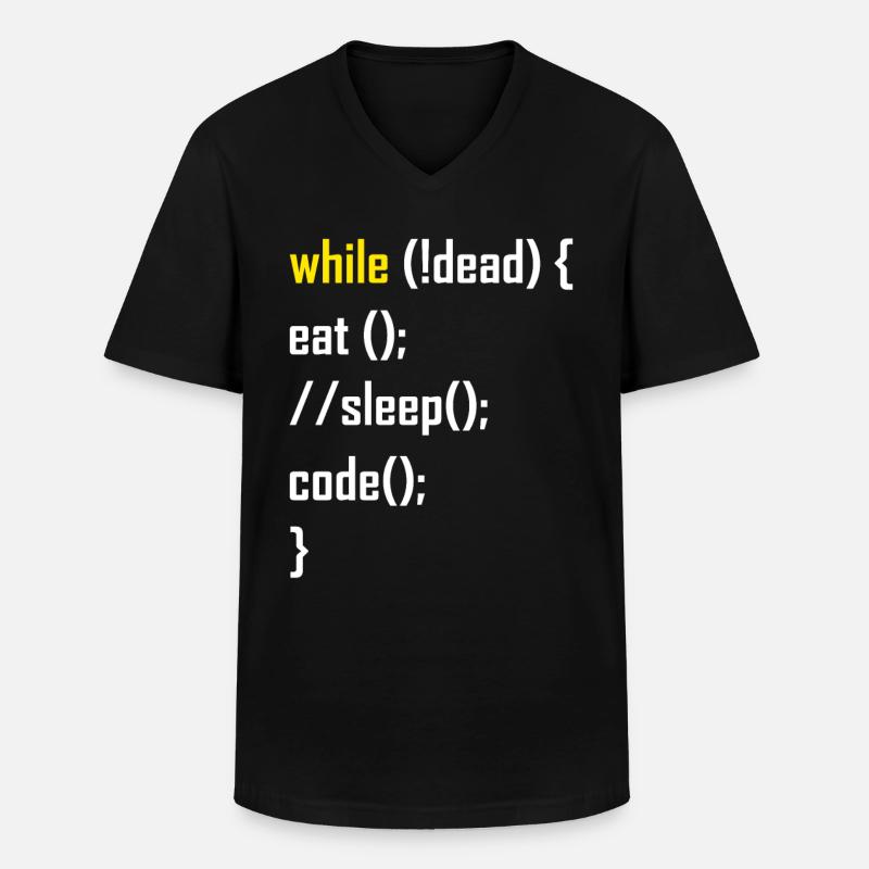 Programmer programming gift - Men's V-Neck T-Shirt - black