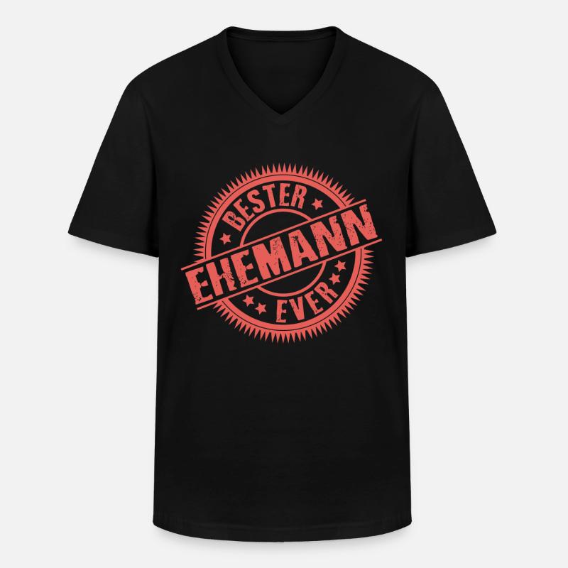 Bester Ehemann - Männer-T-Shirt mit V-Ausschnitt - Schwarz