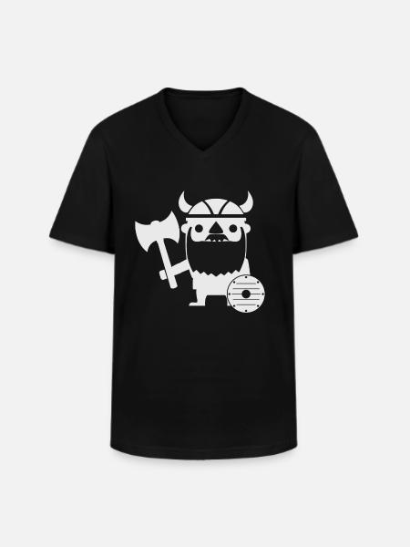 Vikings vikings - T-shirt col V Homme - noir