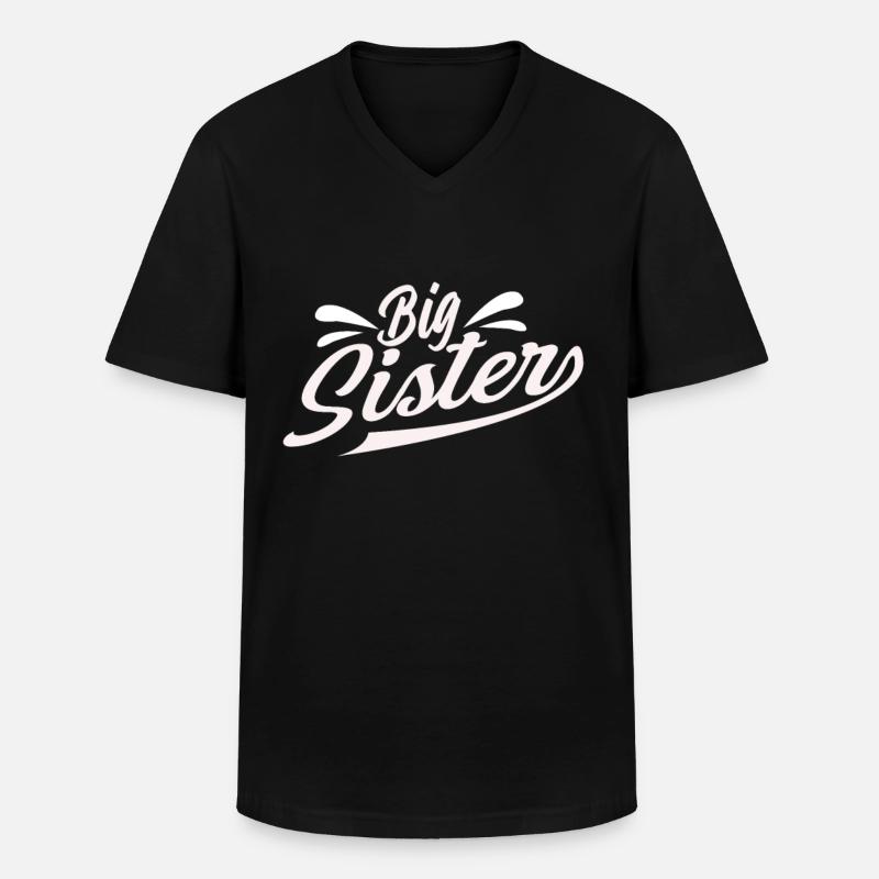 Big Sister - Männer-T-Shirt mit V-Ausschnitt - Schwarz