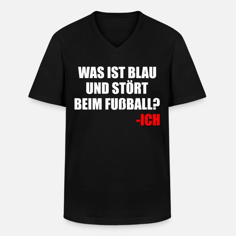 Witz Spruch Fussball Geschenk - Männer-T-Shirt mit V-Ausschnitt - Schwarz