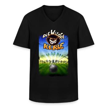 Die Wilden Kerle Angriff - Männer-T-Shirt mit V-Ausschnitt - Schwarz - Vorne - AI Model Male 178 dark (178cm)
