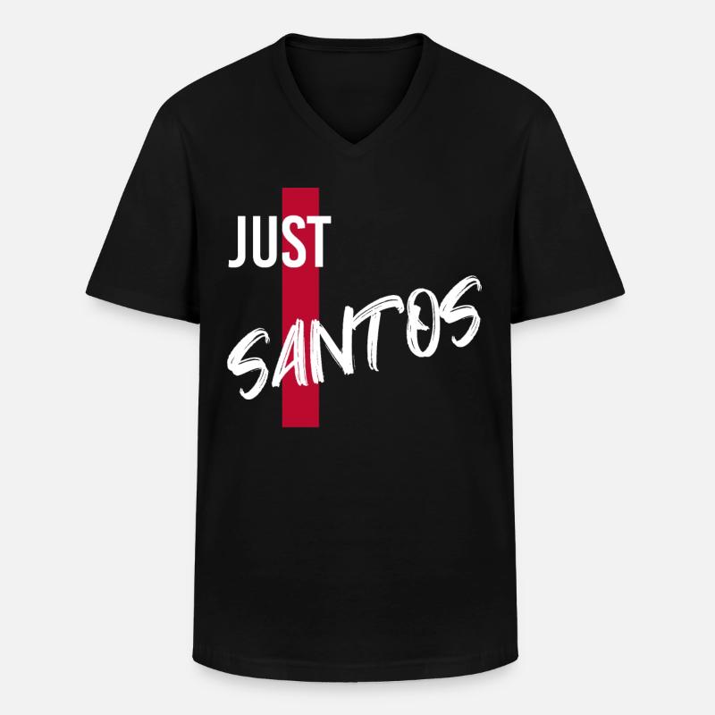 Santos santo - Männer-T-Shirt mit V-Ausschnitt - Schwarz