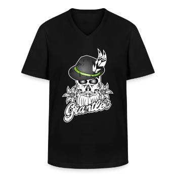 Grantler Geschenk Bayern Dialekt Herren - Männer-T-Shirt mit V-Ausschnitt - Schwarz - Vorne - AI Model Male 178 dark (178cm)