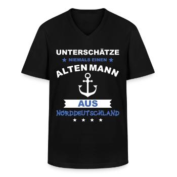 Norddeutschland Norde - Männer-T-Shirt mit V-Ausschnitt - Schwarz - Vorne - AI Model Male 178 dark (178cm)