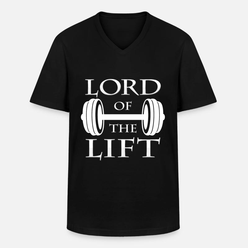 Hantel - Männer-T-Shirt mit V-Ausschnitt - Schwarz