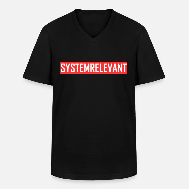 Systemrelevant Job Beruf - Männer-T-Shirt mit V-Ausschnitt - Schwarz