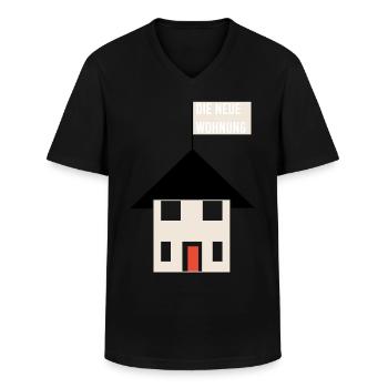 die neue wohnung shirt - Männer-T-Shirt mit V-Ausschnitt - Schwarz - Vorne - AI Model Male 178 dark (178cm)