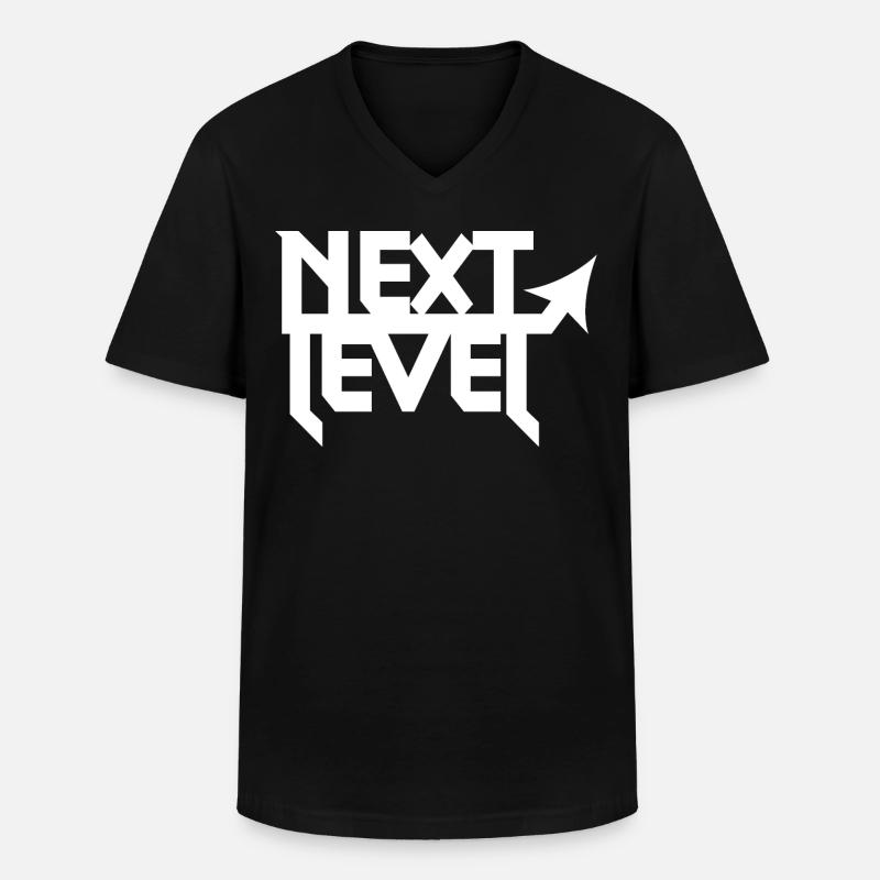 next level w - Männer-T-Shirt mit V-Ausschnitt - Schwarz