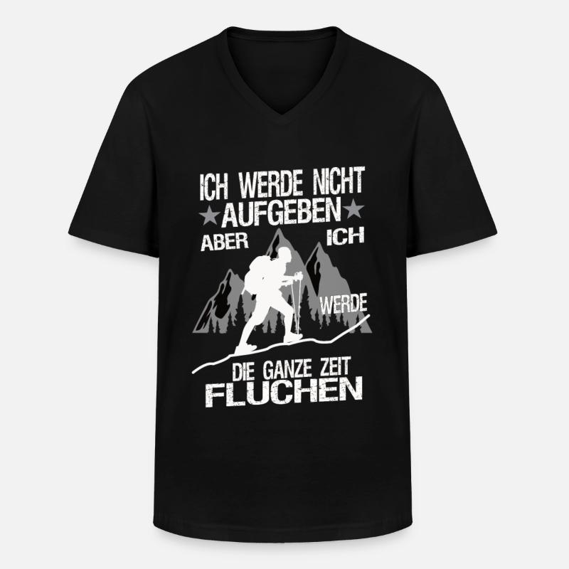 Ich werde nicht Aufgeben - Männer-T-Shirt mit V-Ausschnitt - Schwarz