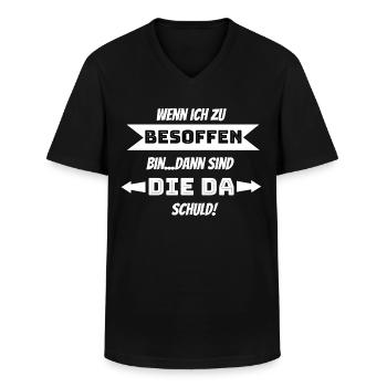 Junggesellenabschied Saufen Party - Männer-T-Shirt mit V-Ausschnitt - Schwarz - Vorne - AI Model Male 178 dark (178cm)