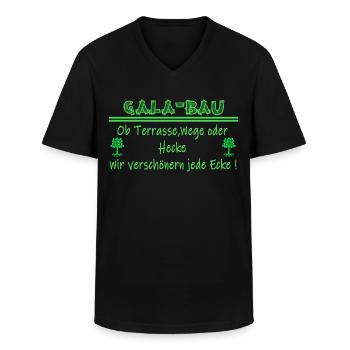 Gala Bau Landschaftsgärtner,Galabau,Gärtnerin,Fun - Männer-T-Shirt mit V-Ausschnitt - Schwarz - Vorne - AI Model Male 178 dark (178cm)