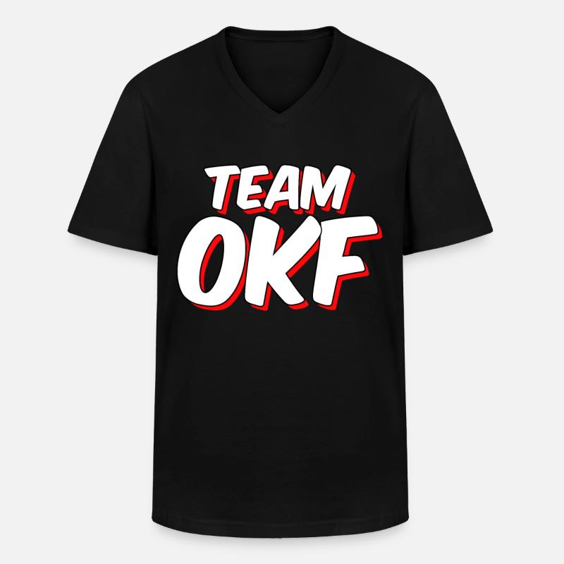 Team OKF Ortskontrollfahrt - Männer-T-Shirt mit V-Ausschnitt - Schwarz