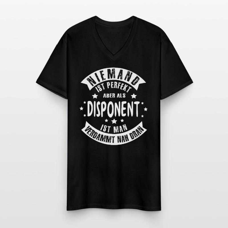 Disponent Disponenten Geschenkidee Männer-T-Shirt mit V-Ausschnitt