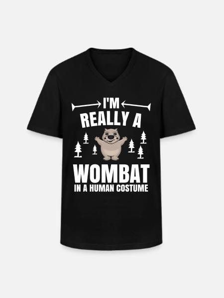Wombat marsupial Australia gift - Men's V-Neck T-Shirt - black