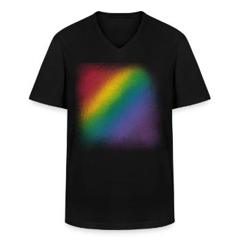 Rainbow - Männer-T-Shirt mit V-Ausschnitt - Schwarz - Vorne - AI Model Male 178 dark (178cm)