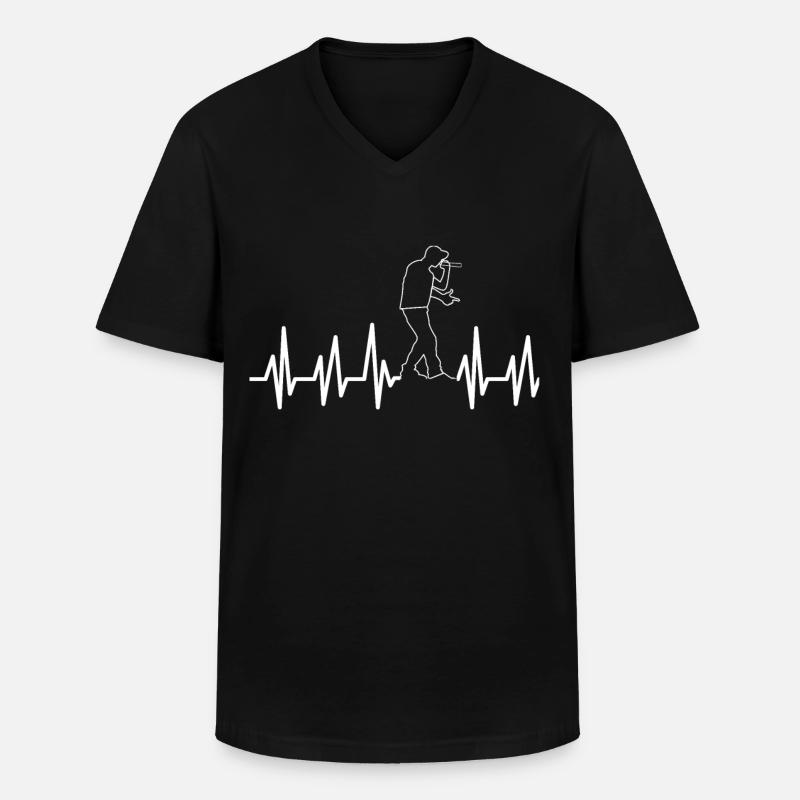 Beatbox - Männer-T-Shirt mit V-Ausschnitt - Schwarz