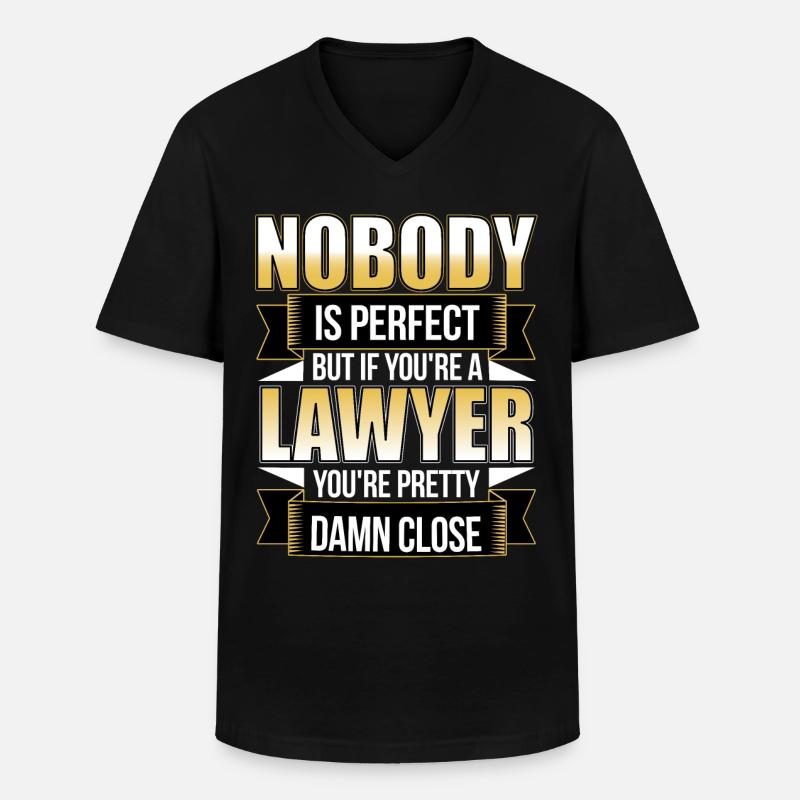 Anwalt - Männer-T-Shirt mit V-Ausschnitt - Schwarz