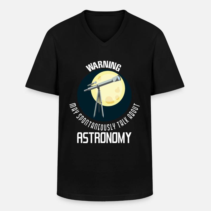 Astronomy planets astrophysics gift - Men's V-Neck T-Shirt - black