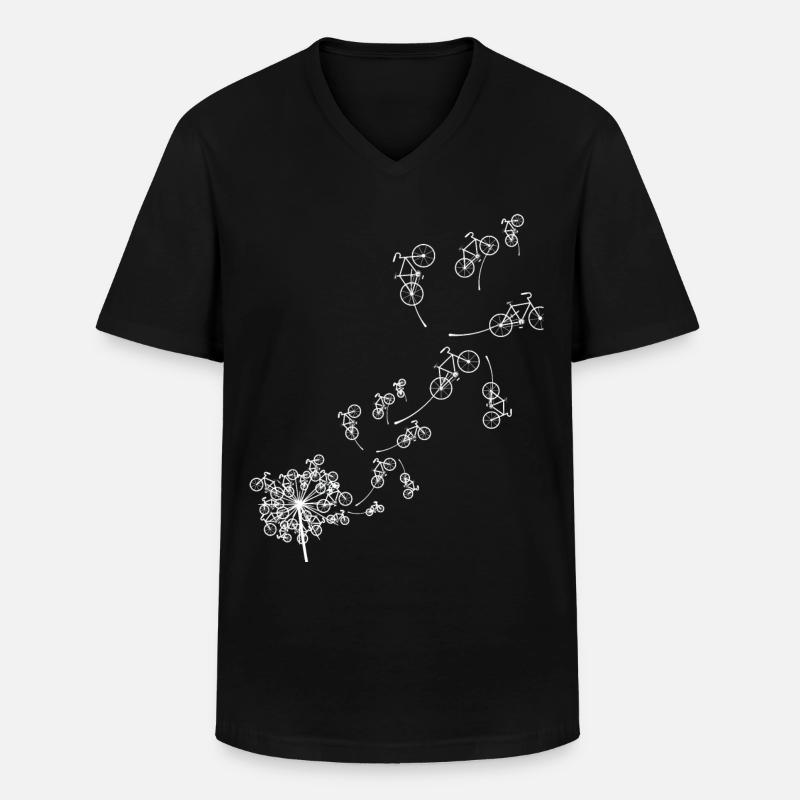 Pusteblume Löwenzahn - Männer-T-Shirt mit V-Ausschnitt - Schwarz