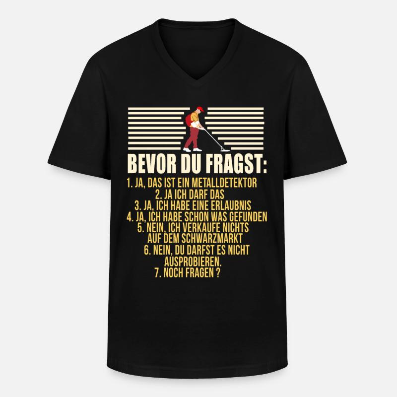 Sondengänger - Männer-T-Shirt mit V-Ausschnitt - Schwarz
