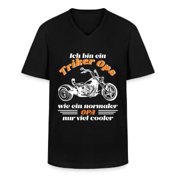 Triker Opa - Männer-T-Shirt mit V-Ausschnitt - Schwarz - Vorne - AI Model Male 178 dark (178cm)