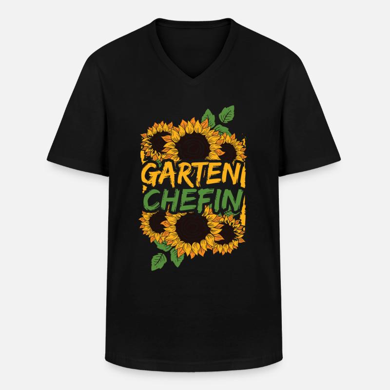 Garten Chefin - Männer-T-Shirt mit V-Ausschnitt - Schwarz