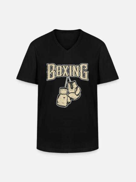 Boxing gloves - Men's V-Neck T-Shirt - black