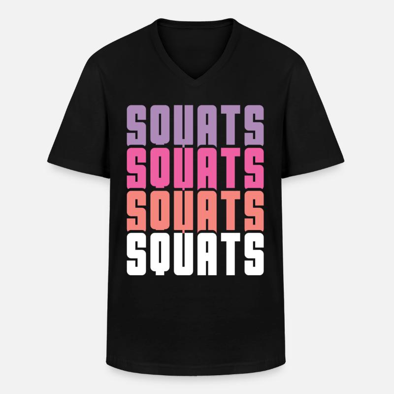 Squats - Männer-T-Shirt mit V-Ausschnitt - Schwarz