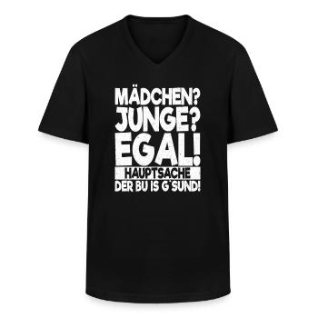 Schwangerschaft Lustig Schwanger Vater Geschenk - Männer-T-Shirt mit V-Ausschnitt - Schwarz - Vorne - AI Model Male 178 dark (178cm)