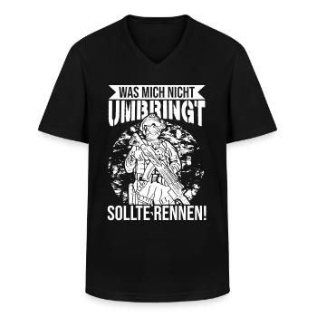 Bundeswehr Sprüche - Männer-T-Shirt mit V-Ausschnitt - Schwarz - Vorne - AI Model Male 178 dark (178cm)