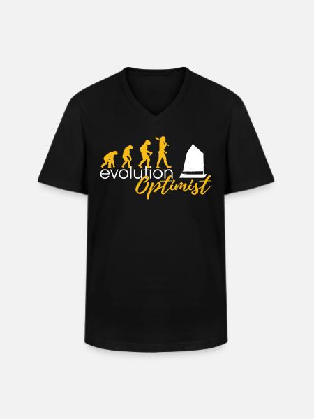 Evolution Of Optimists - Men's V-Neck T-Shirt - black
