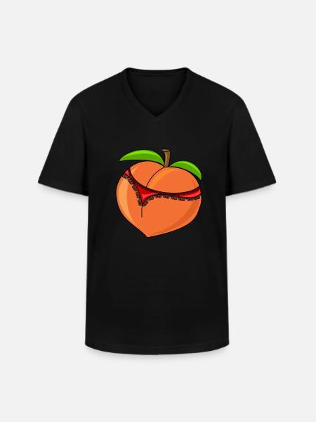Pêche drôle avec string - T-shirt col V Homme - noir