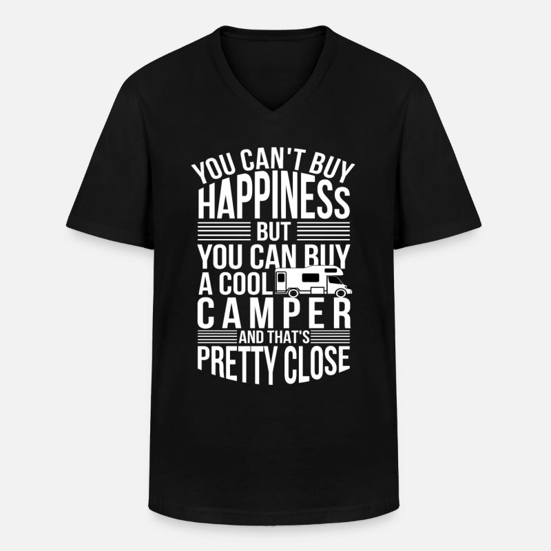 Camper - Männer-T-Shirt mit V-Ausschnitt - Schwarz