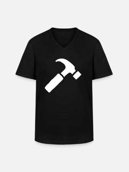 Hammer Werkzeug Handwerker Geschenk - Men's V-Neck T-Shirt - black