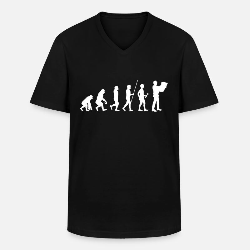 Construction de maison d'architecte - T-shirt col V Homme - noir