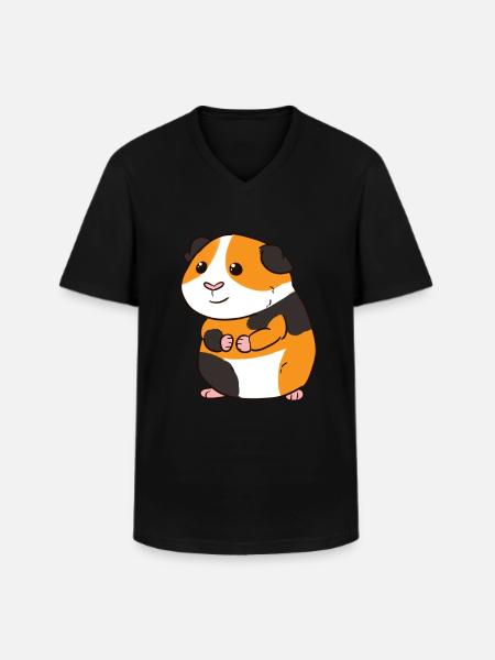 Cochon d'Inde - T-shirt col V Homme - noir