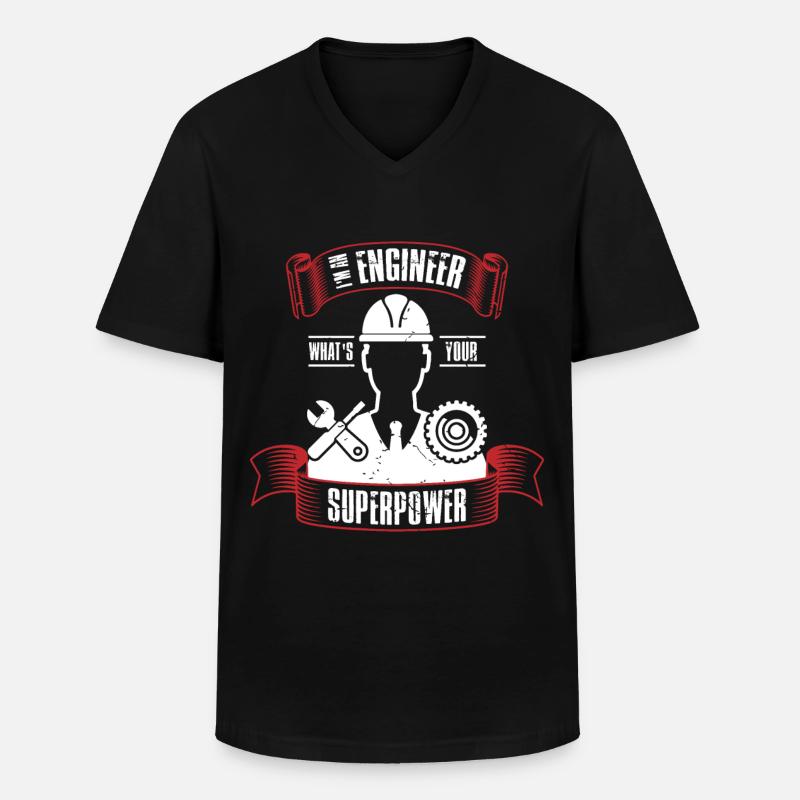 Engineer industrial engineer mechanical engineering - Men's V-Neck T-Shirt - black